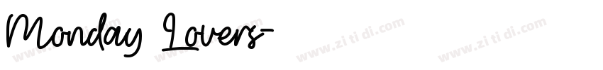Monday Lovers字体转换